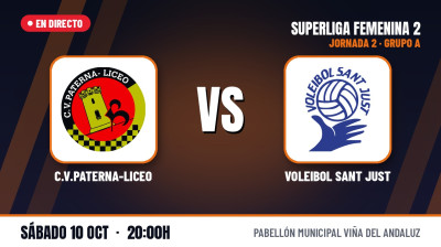 [SF2 - Gr.A 26/27] 2. spillerunde – C.V.PATERNA-LICEO – VOLEIBOL SANT JUST