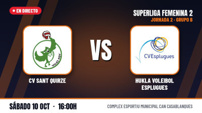 [SF2 – Gr.B 26/27] 2. ottelupäivä – CV SANT QUIRZE – HUKLA VOLEIBOL ESPLUGUES