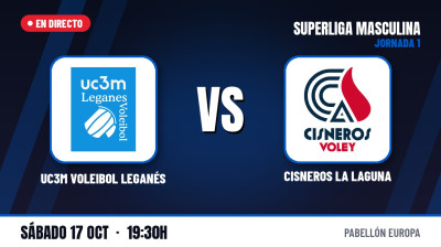 [HERRSUPERLIGAN] Omgång 1 | UC3M Voleibol Leganés mot Cisneros La Laguna