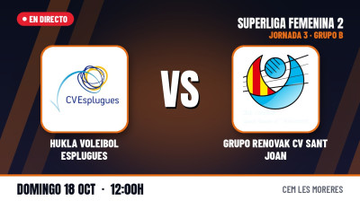 [SF2 - Gr.B 26/27] Matchday 3 - HUKLA VOLEIBOL ESPLUGUES - GRUPO RENOVAK CV SANT JOAN