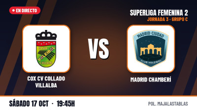 [SF2 - Gr.C 26/27] 3e journée - COX CV COLLADO VILLALBA - MADRID CHAMBERÍ