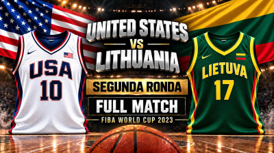 Estados Unidos vs Lituania | Segunda ronda | FIBA Basketball World Cup 2023 | Partido completo